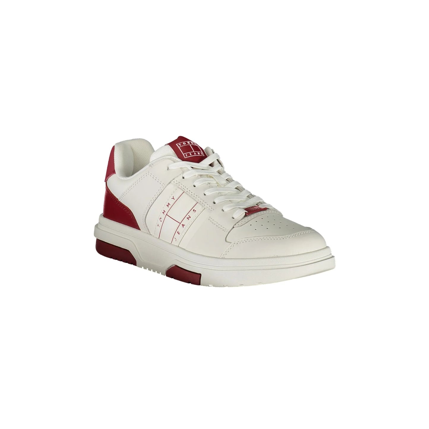 TOMMY HILFIGER Scarpe Sneakers Uomo Rosse con Dettagli a Contrasto e Plantare Removibile rosso - vista 2