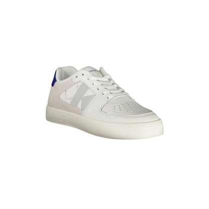 CALVIN KLEIN Scarpe Sneakers Uomo Bianche con Dettagli a Contrasto bianco - vista 2