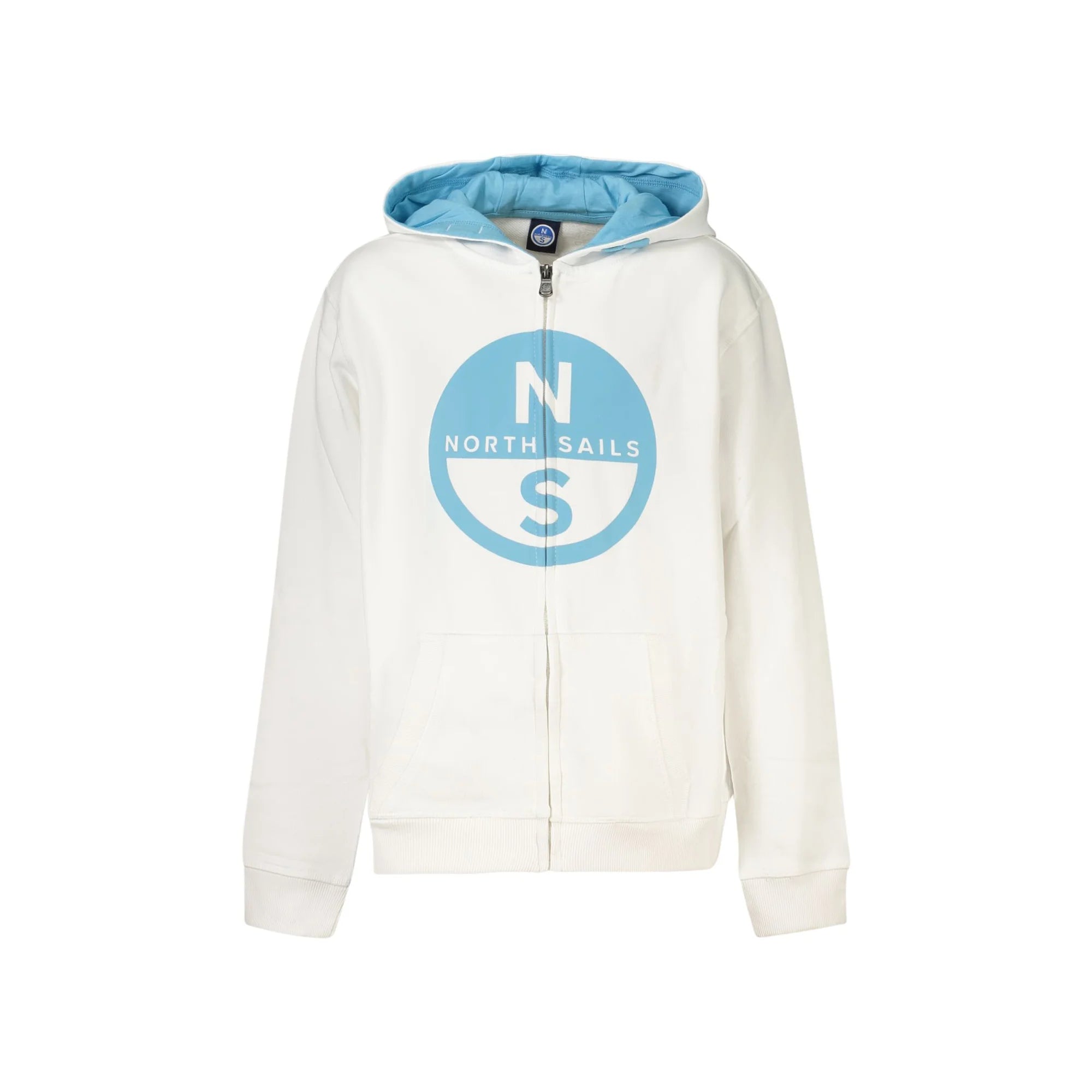 NORTH SAILS FELPA CON ZIP BAMBINO BIANCO