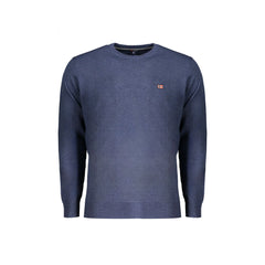 Norway 1963 Camiseta Masculina Azul Gola Redonda com Bordado e Logo