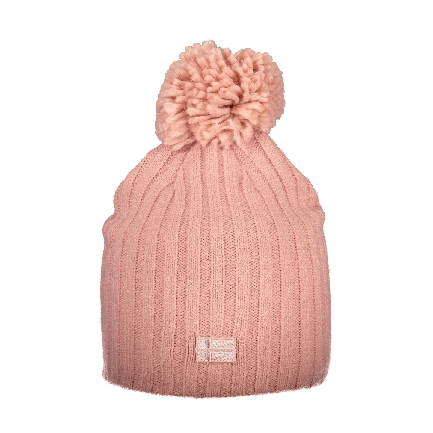 NORWAY 1963 Berretto Donna Rosa con Pompon e Logo Cappelli - foto prodotto