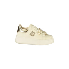 LAURA BIAGIOTTI Sneakers Donna Beige con Lacci e Plateau 4 cm