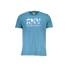 Gian Marco Venturi T-Shirt Maniche Corte Uomo Blu Stampa