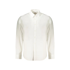 Guess vaqueros Camisa de Manga Larga Hombre Blanca con Bordado