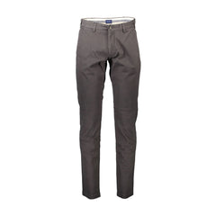 Gant Παντελόνι Ανδρικό Γκρι Slim Fit με Λογότυπο