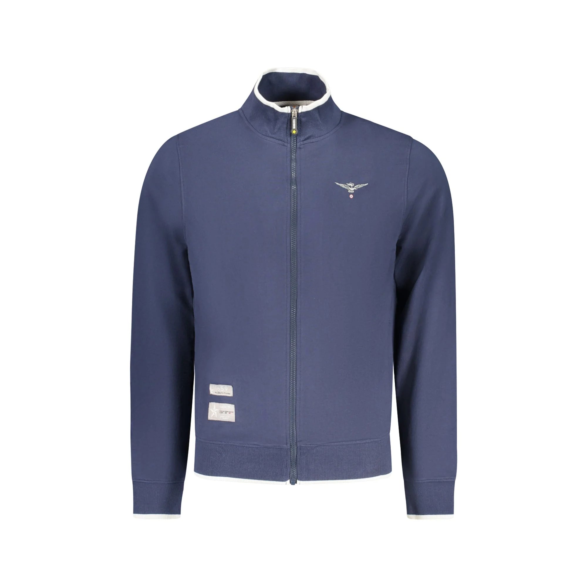 ACCADEMIA MILITARE FELPA CON ZIP UOMO BLU