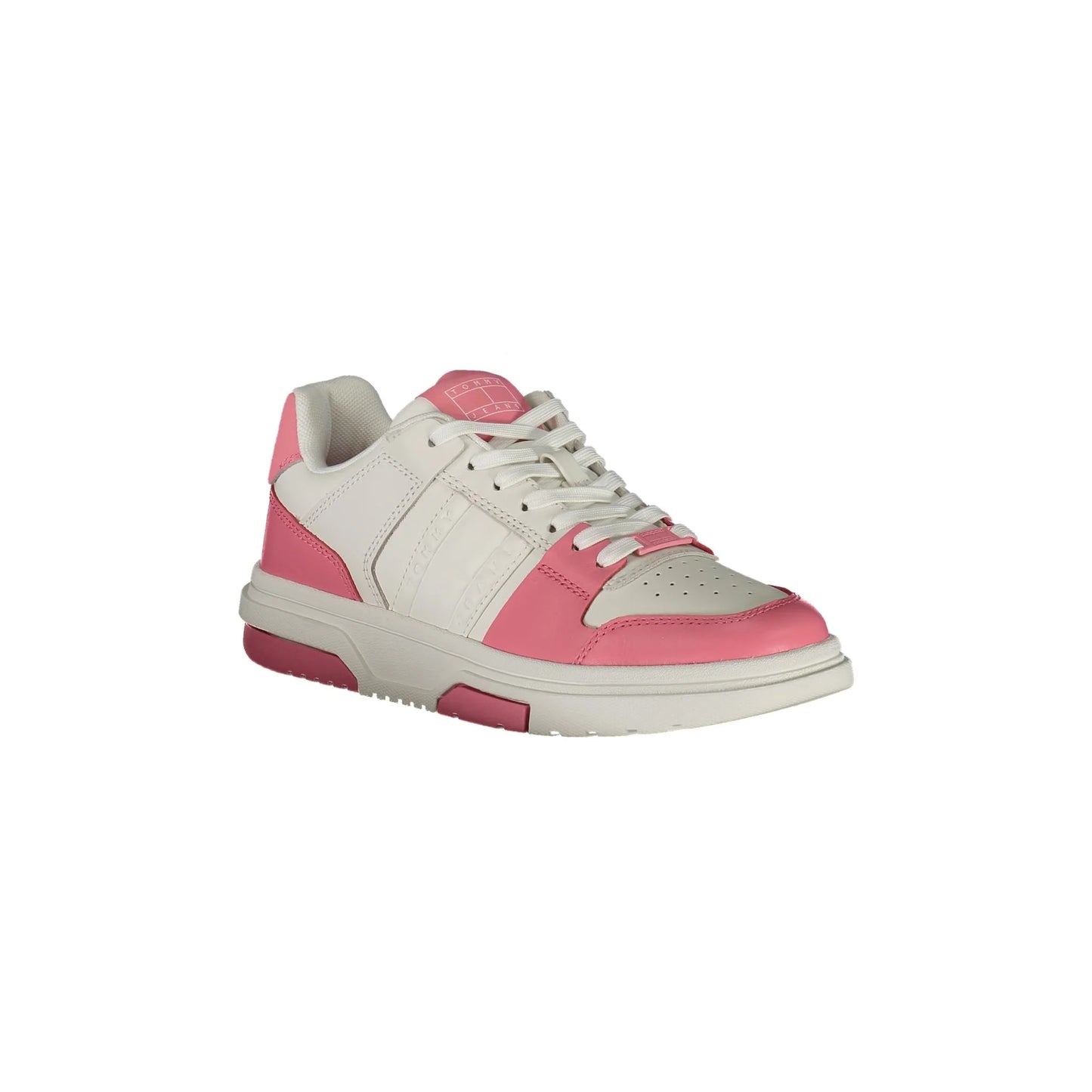 TOMMY HILFIGER Scarpe Sneakers Donna Rosa con Dettagli a Contrasto - vista 2