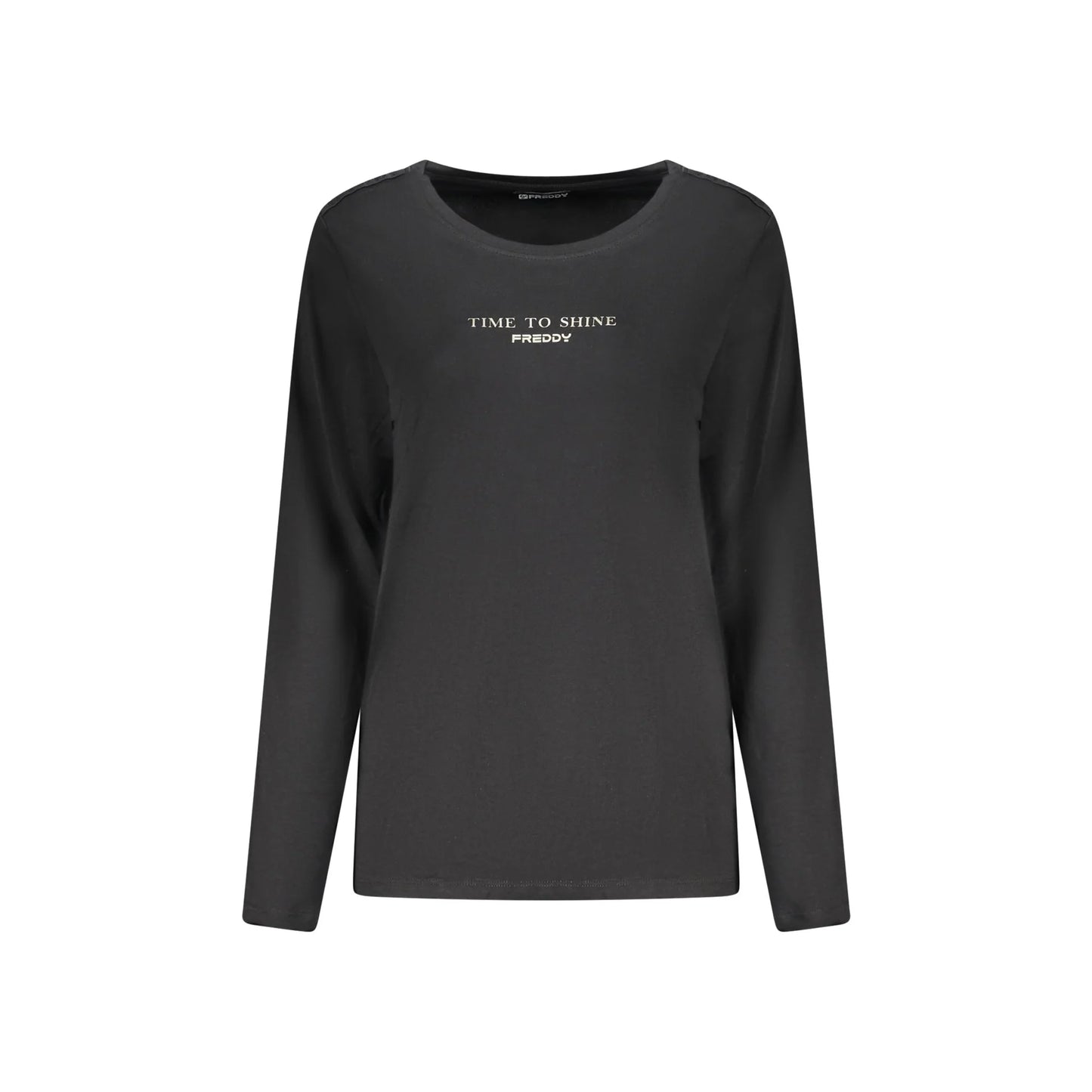 Freddy T-Shirt Maniche Lunghe Donna Nera Stampa Nero - foto prodotto