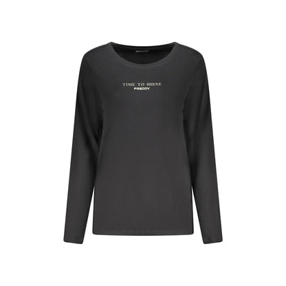 Freddy T-Shirt Maniche Lunghe Donna Nera Stampa Nero - foto prodotto