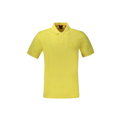 Boss Polo Maniche Corte Uomo Gialla Ricamo Logo