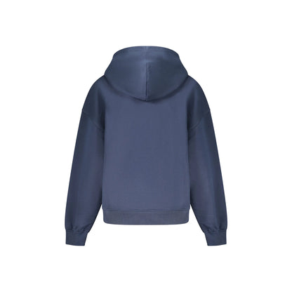 Tommy Hilfiger Felpa Donna Blu Cappuccio Felpata Tascone Logo Felpe - vista 2