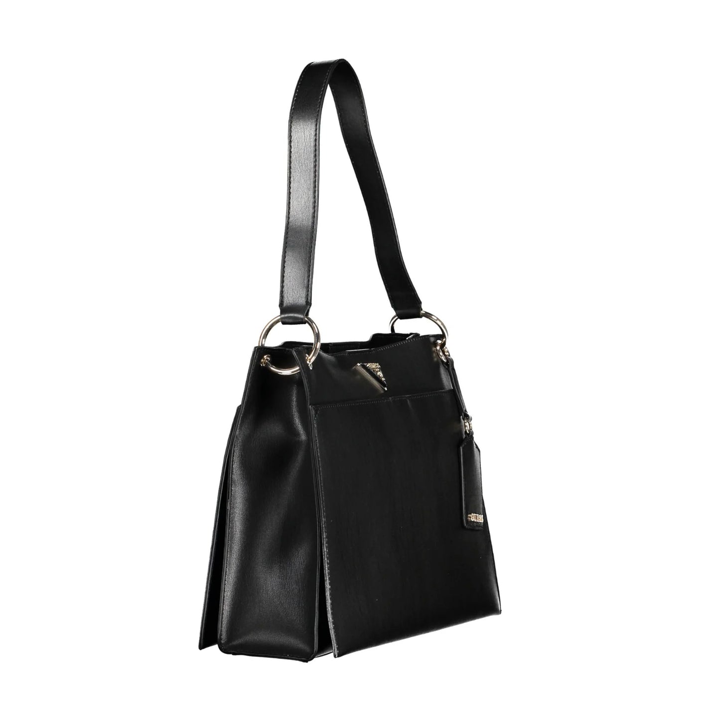 Guess Jeans Borsa a Spalla Donna Nera Dettagli a Contrasto Borse nero - vista 3