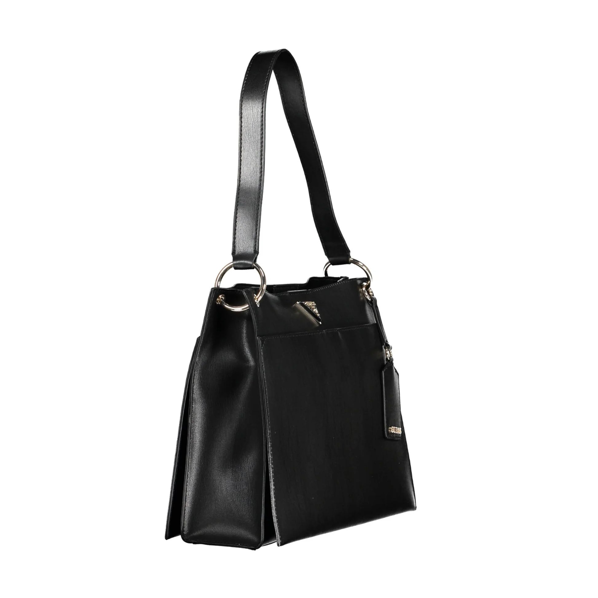 Guess Jeans Borsa a Spalla Donna Nera Dettagli a Contrasto Borse nero - vista 3