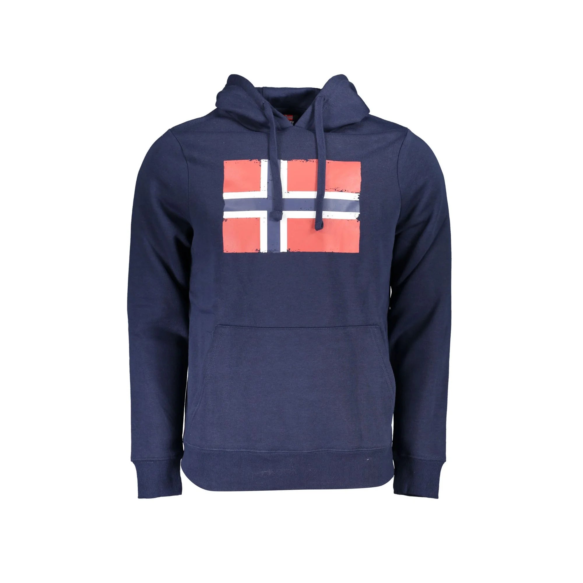 Norway 1963 Felpa Uomo Blu Cappuccio Felpata Tascone Stampa Logo Felpe - foto prodotto