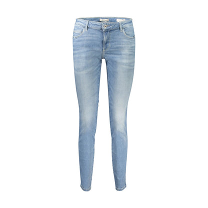 Guess Jeans Donna Azzurri Effetto Slavato Logo Azzurro - foto prodotto
