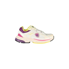BLAUER White Sneakers for Women with Laces and Details in Purple/Pink/Yellow
