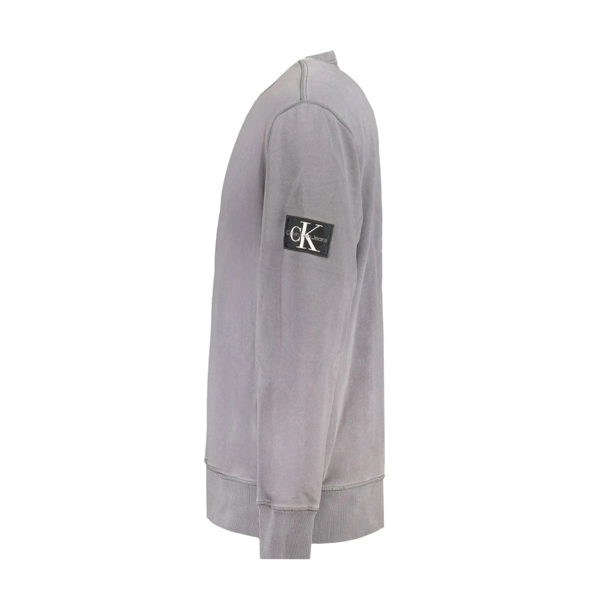 Calvin Klein Felpa Maniche Lunghe Uomo Grigia Logo Felpe grigio - vista 3