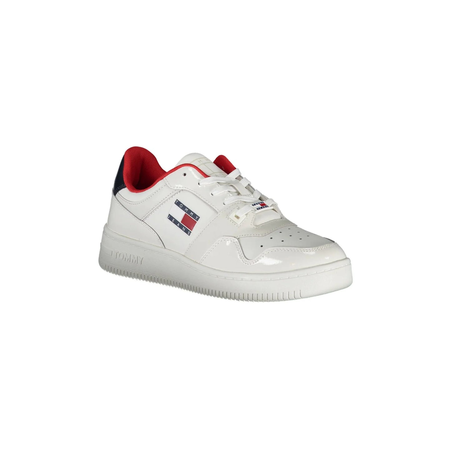 TOMMY HILFIGER Scarpe Sneakers Donna Bianche con Lacci e Logo bianco - vista 3