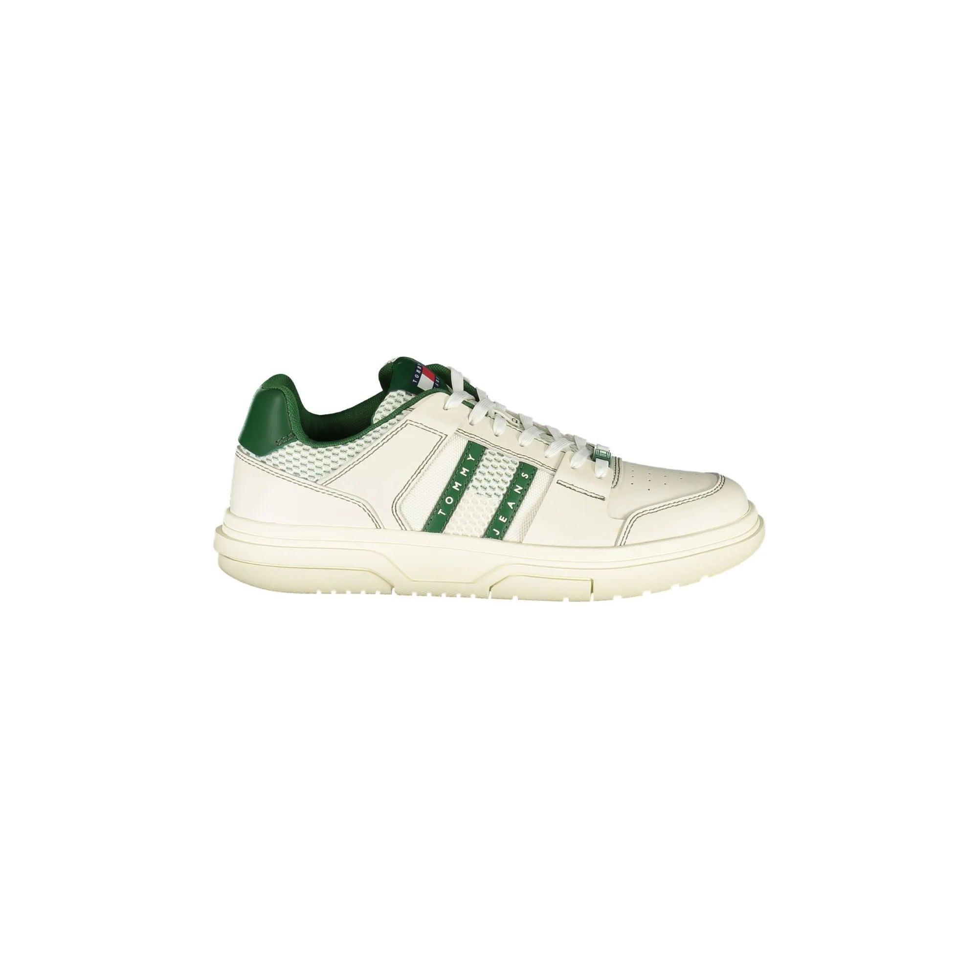 TOMMY HILFIGER Scarpe Sneakers Uomo Verdi con Ricami e Plantare Removibile Verde - foto prodotto