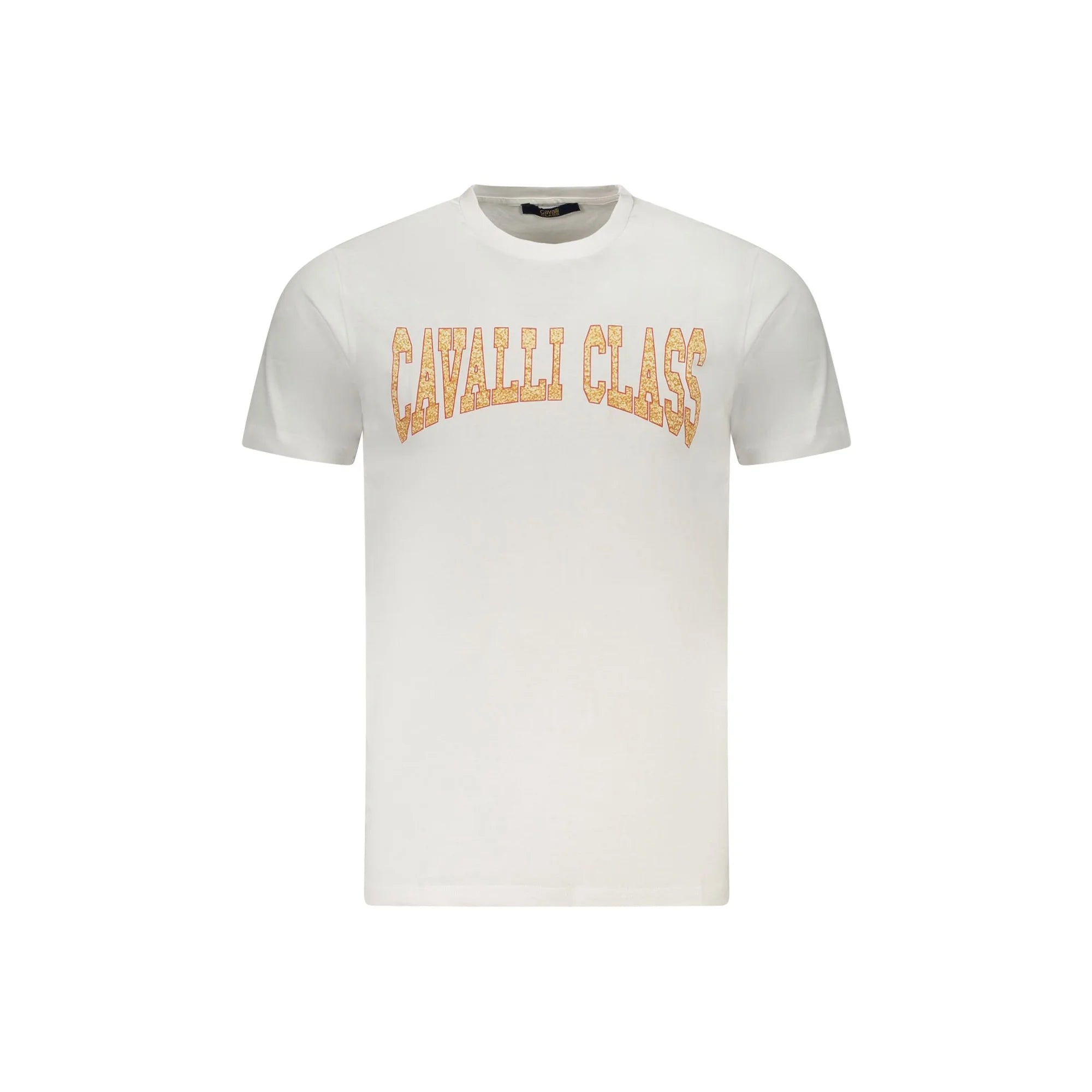 Cavalli Class T-Shirt Maniche Corte Uomo Bianca Stampa Logo Bianco - foto prodotto