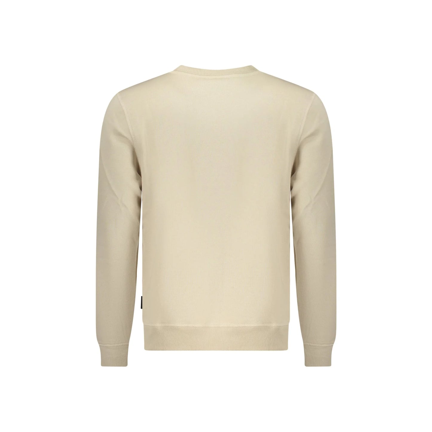 U.S. Grand Felpa Uomo Beige Girocollo Felpata Stampa Logo Felpe - vista 2
