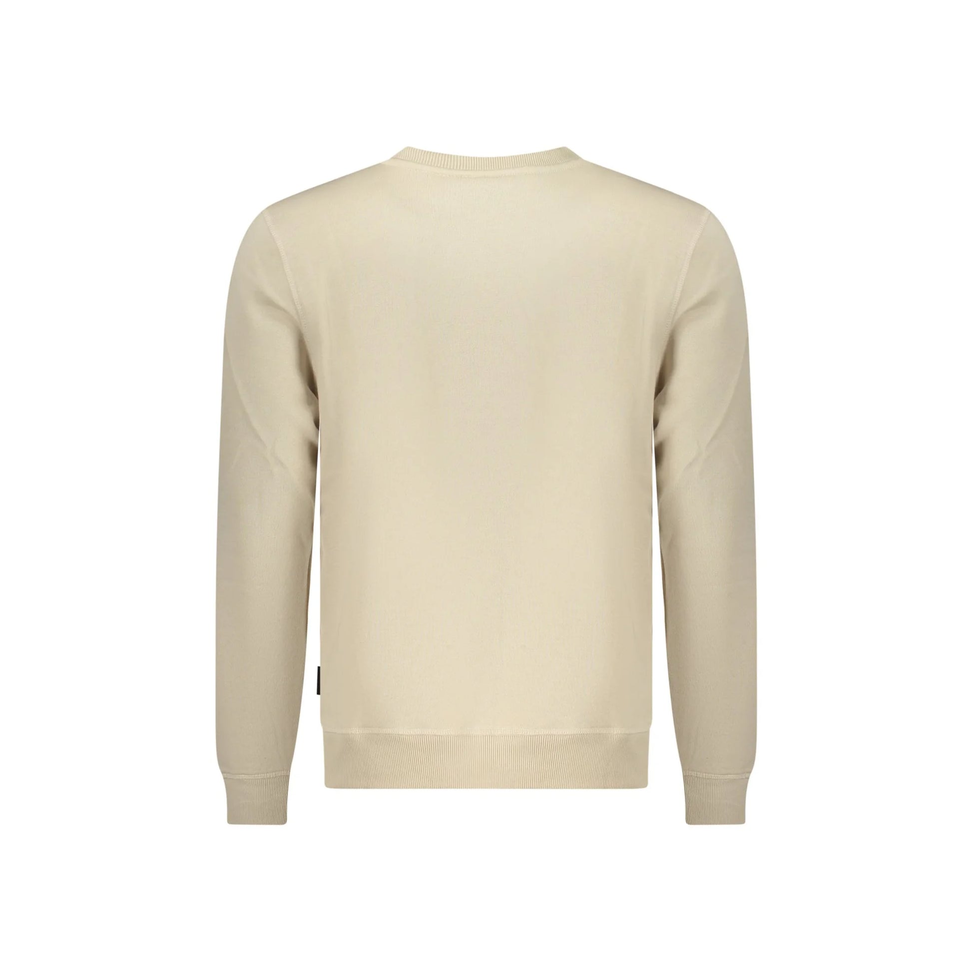 U.S. Grand Felpa Uomo Beige Girocollo Felpata Stampa Logo Felpe - vista 2