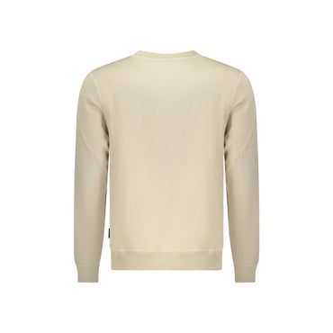 U.S. Grand Felpa Uomo Beige Girocollo Felpata Stampa Logo Felpe - vista 2