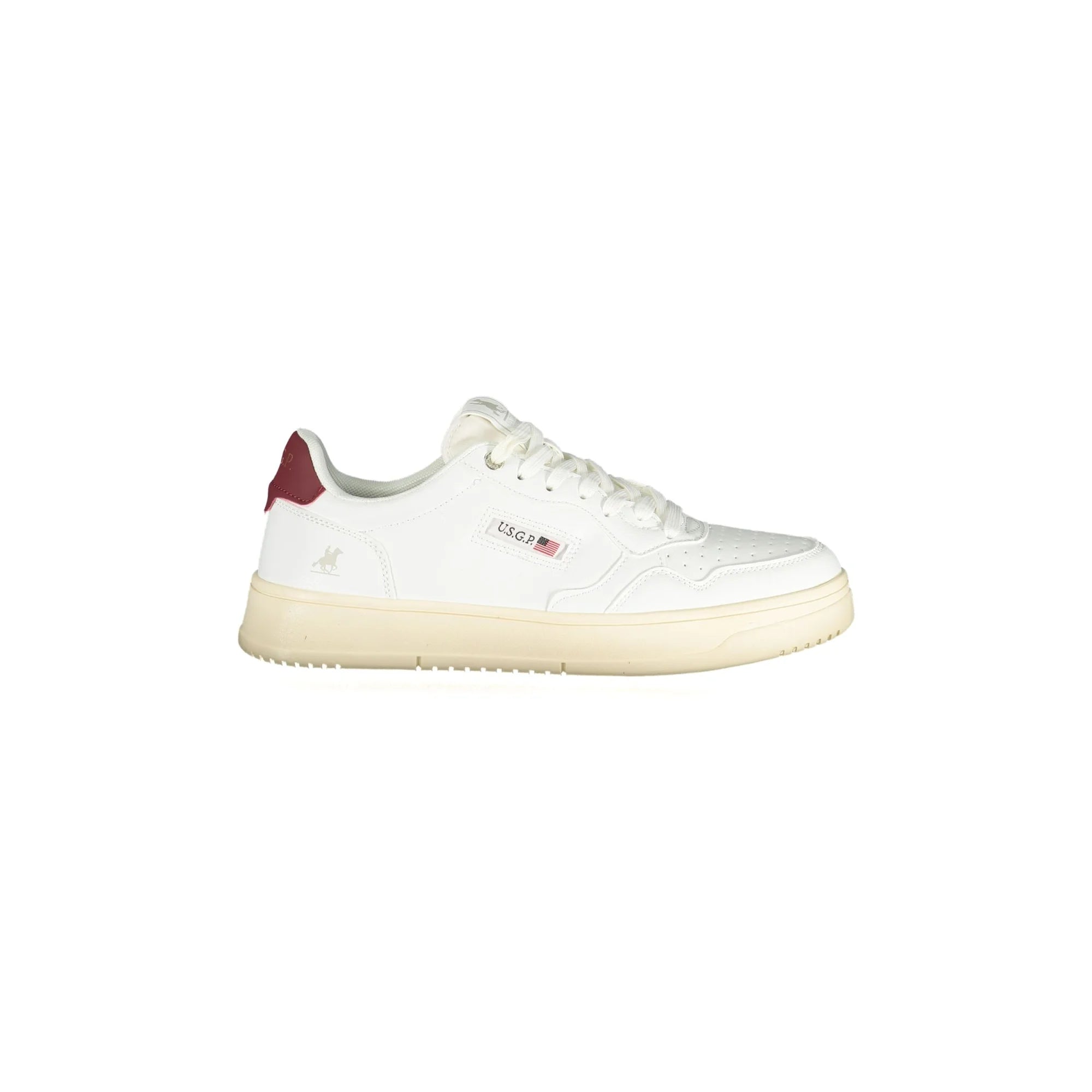 U.S. Grand Sneakers Uomo Bianche Stampa Logo Bianco - foto prodotto