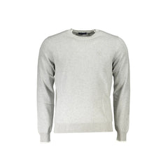 North Sails sweter Męska Szara okrągły dekolt Długie Rękawy