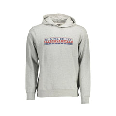 Napapijri Sudadera de Manga Larga Sin Cremallera Hombre Gris Estampado