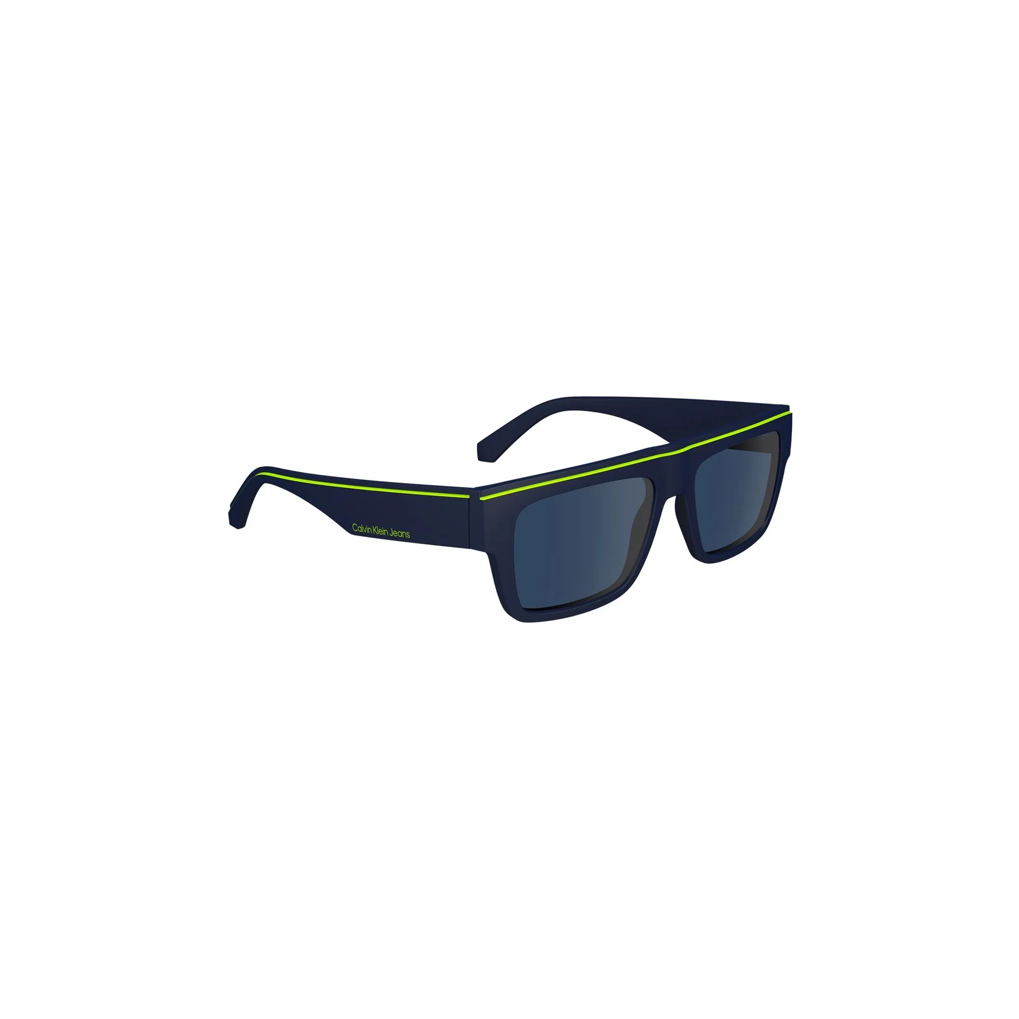 Calvin Klein Occhiali da Sole Uomo Blu Lente Rettangolare Logo - vista 3