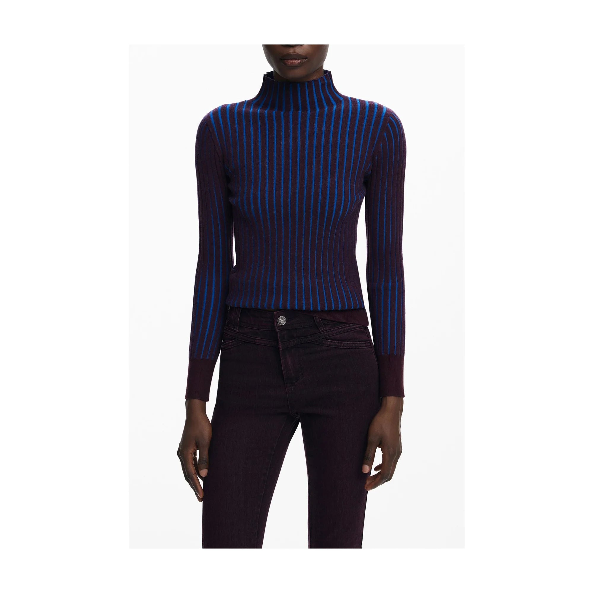 DESIGUAL MAGLIA DONNA MARRONE