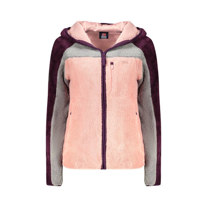 Norway 1963 Felpa Donna Rosa Zip Cappuccio Felpata Tasche Ricamo Logo Felpe - foto prodotto