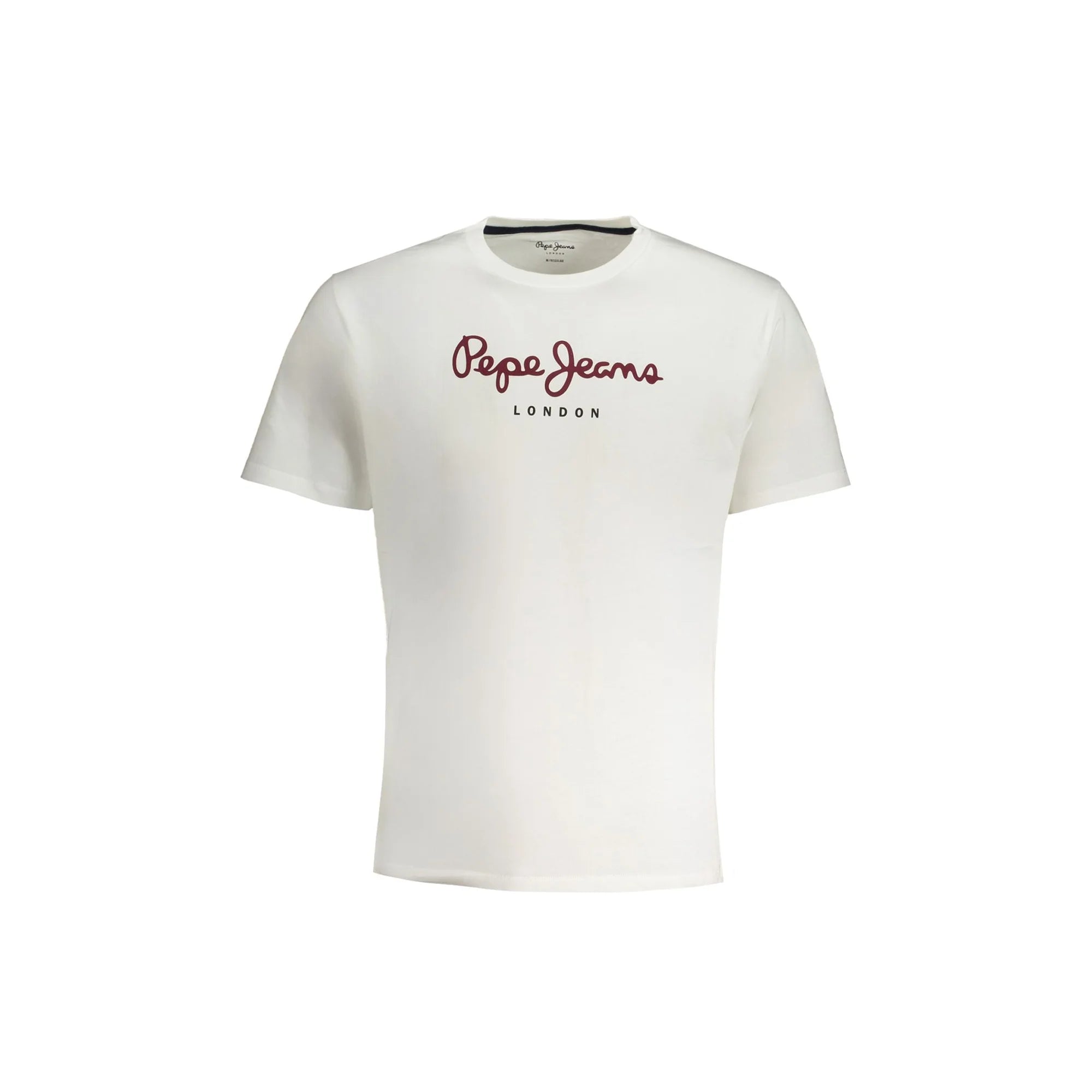 Pepe Jeans T-Shirt Maniche Corte Uomo Bianca Stampa Logo Bianco - foto prodotto