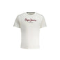 Pepe Jeans T-Shirt Maniche Corte Uomo Bianca Stampa Logo Bianco - foto prodotto