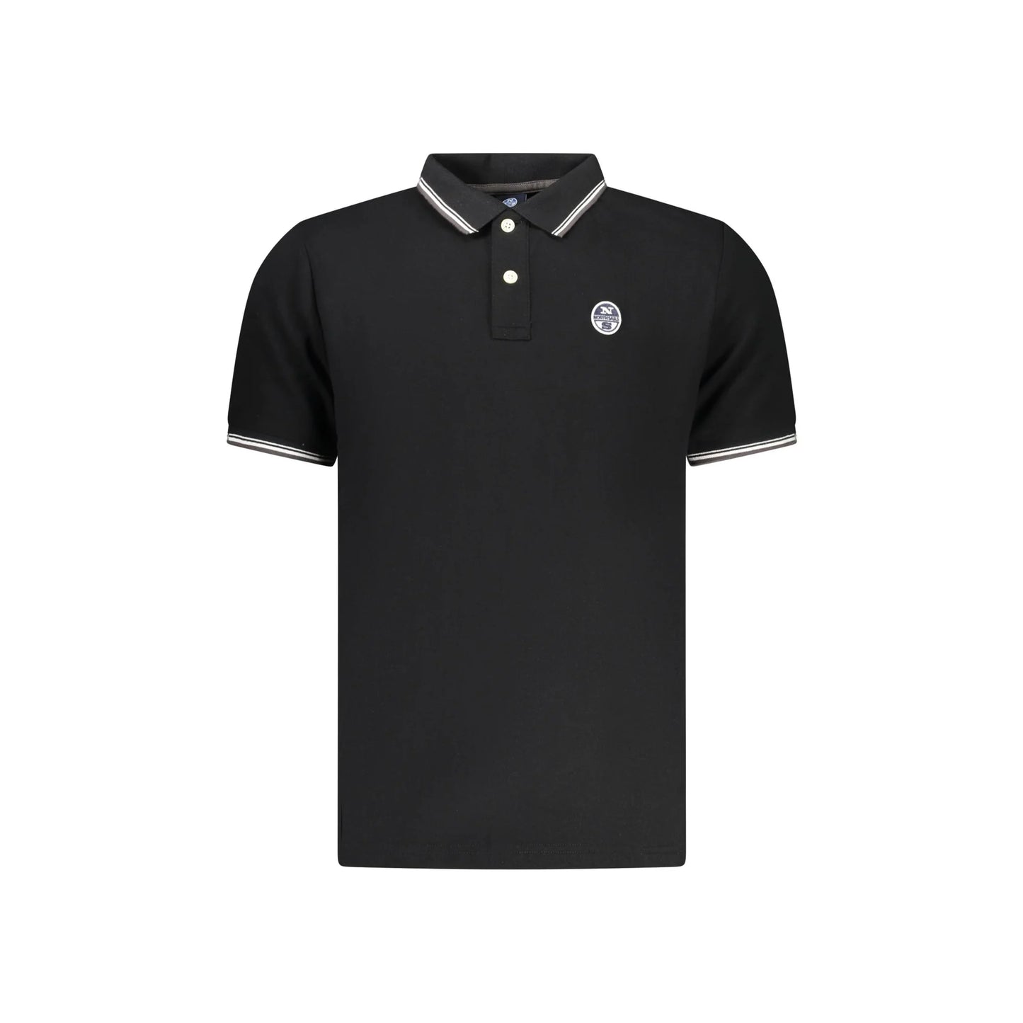 North Sails Polo Maniche Corte Uomo Nera Logo Nero - foto prodotto