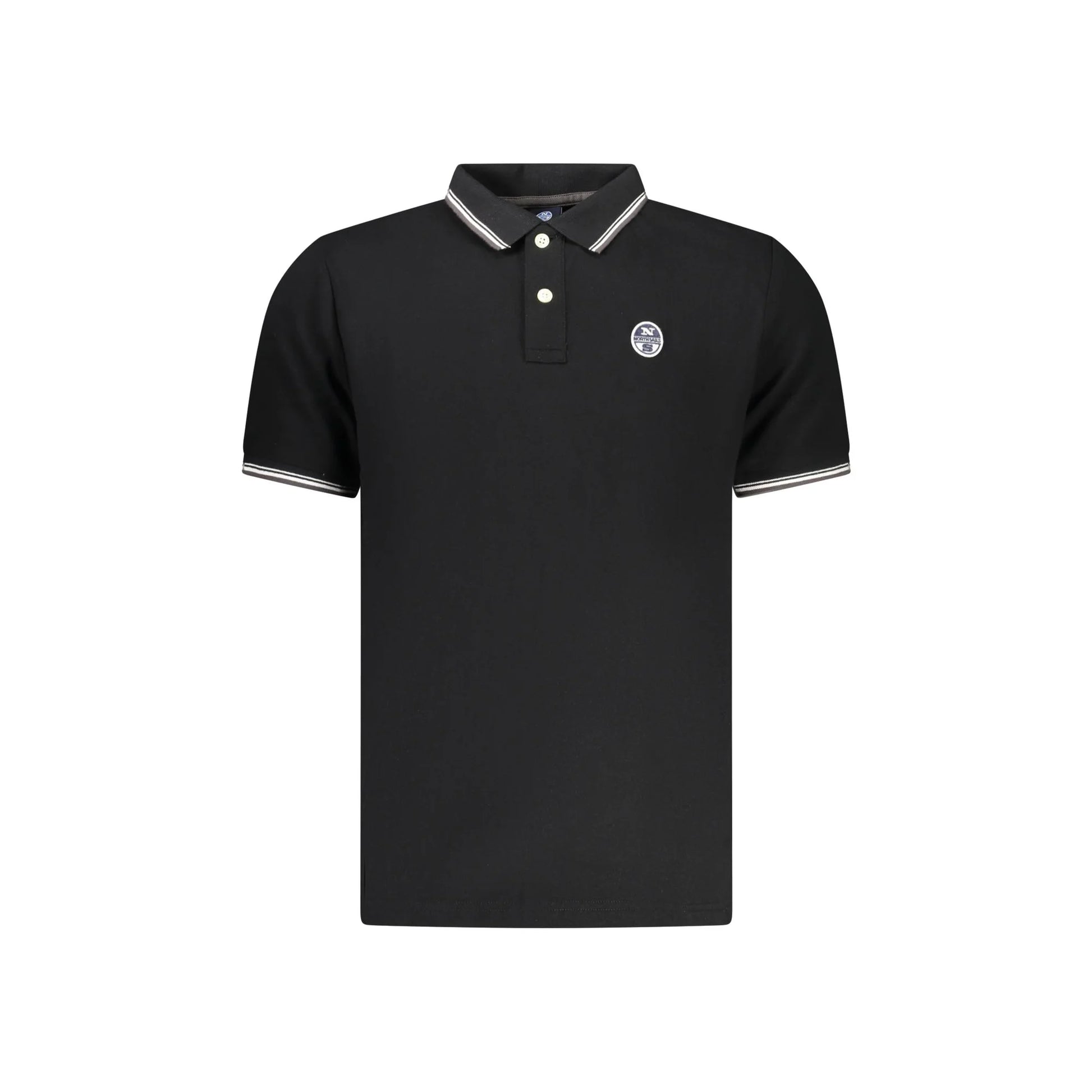 North Sails Polo Maniche Corte Uomo Nera Logo Nero - foto prodotto
