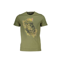 Cavalli Class T-Shirt Maniche Corte Uomo Verde Stampa