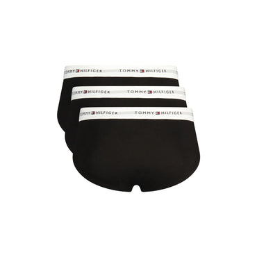 Tommy Hilfiger Slip Uomo Nero Tri-Pack Elastico Stampa Logo Intimo - vista 2