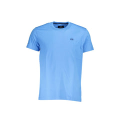 La Martina T-Shirt Maniche Corte Uomo Azzurra Ricamo