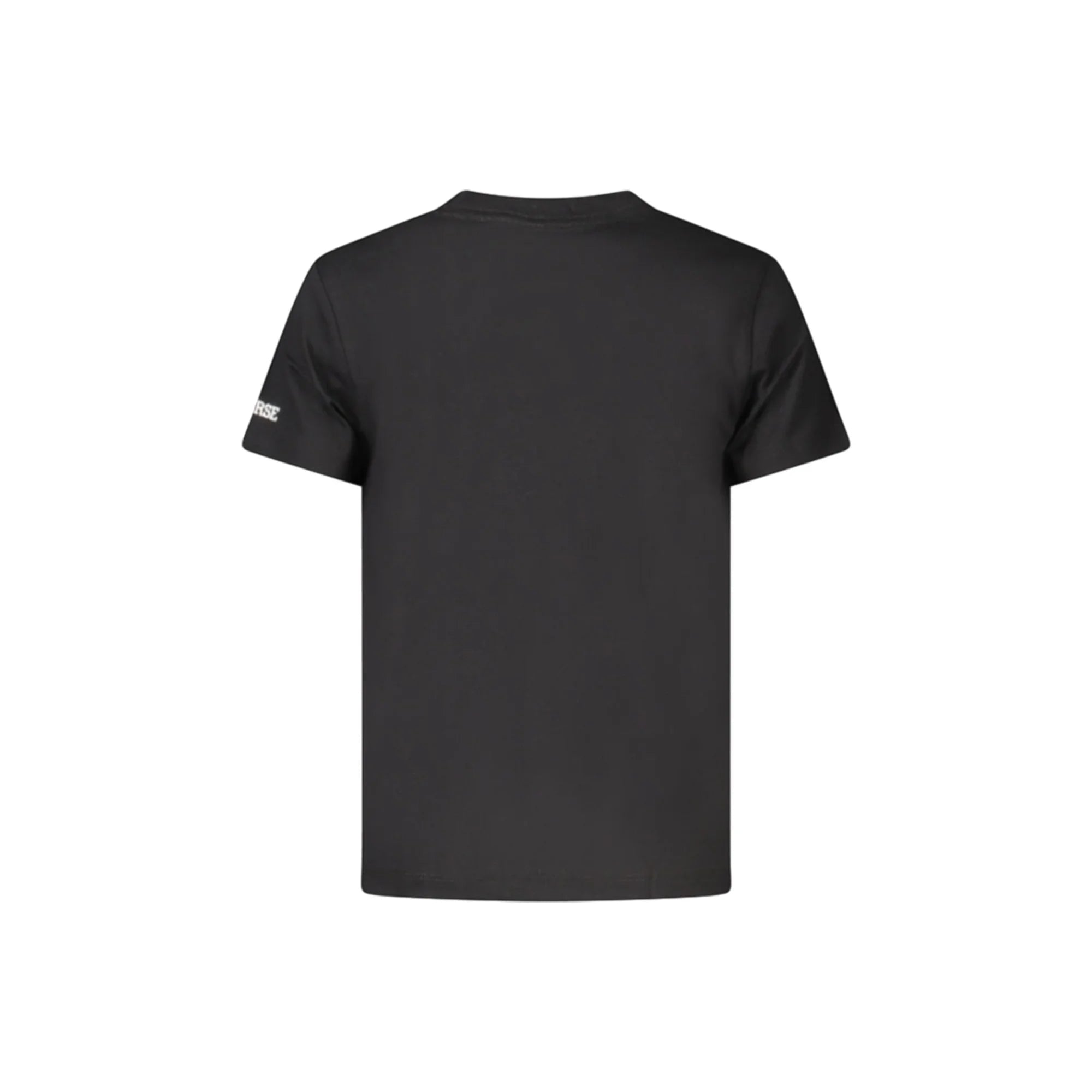 CONVERSE T-SHIRT MANICHE CORTE BAMBINA NERO