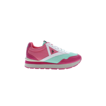 U.S. Polo Best Price Sneakers Donna Rosa Dettagli a Contrasto - foto prodotto