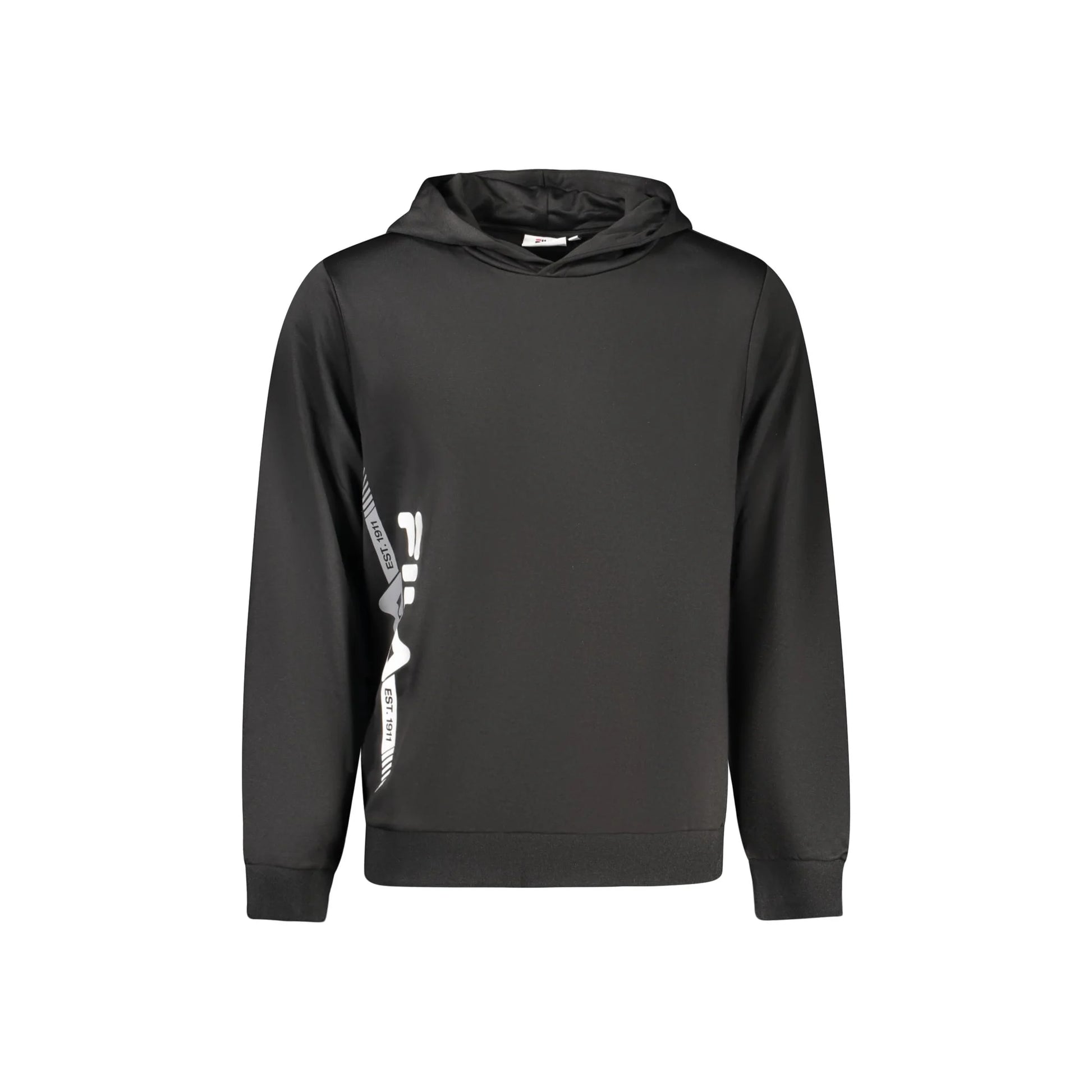 Fila Felpa Uomo Nera Cappuccio Garzata Regular Fit Logo Felpe Nero - foto prodotto