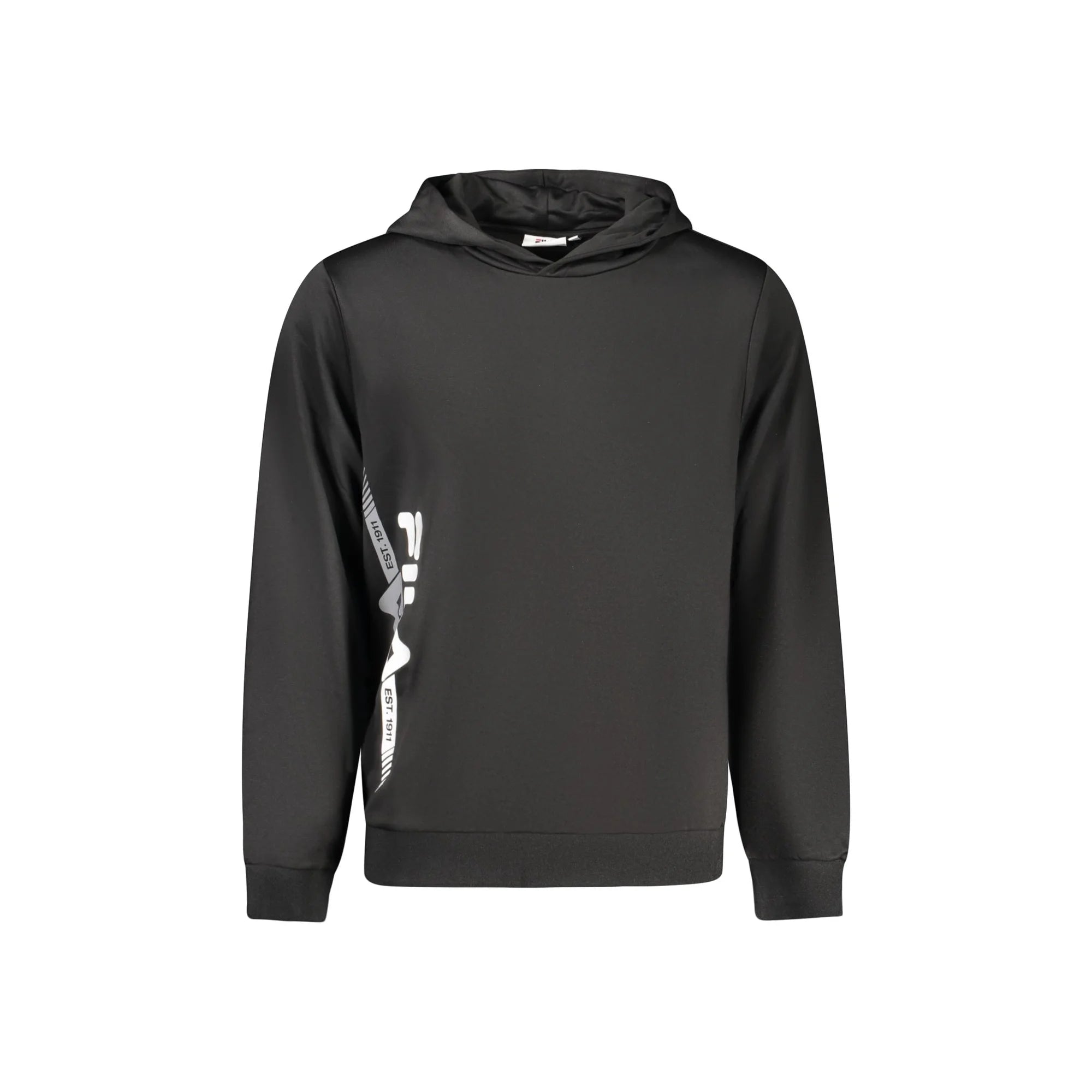 Fila Felpa Uomo Nera Cappuccio Garzata Regular Fit Logo Felpe Nero - foto prodotto