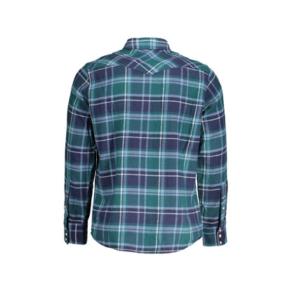 Wrangler Camicia Maniche Lunghe Uomo Verde Flannel Western Shirt Camicie - vista 2