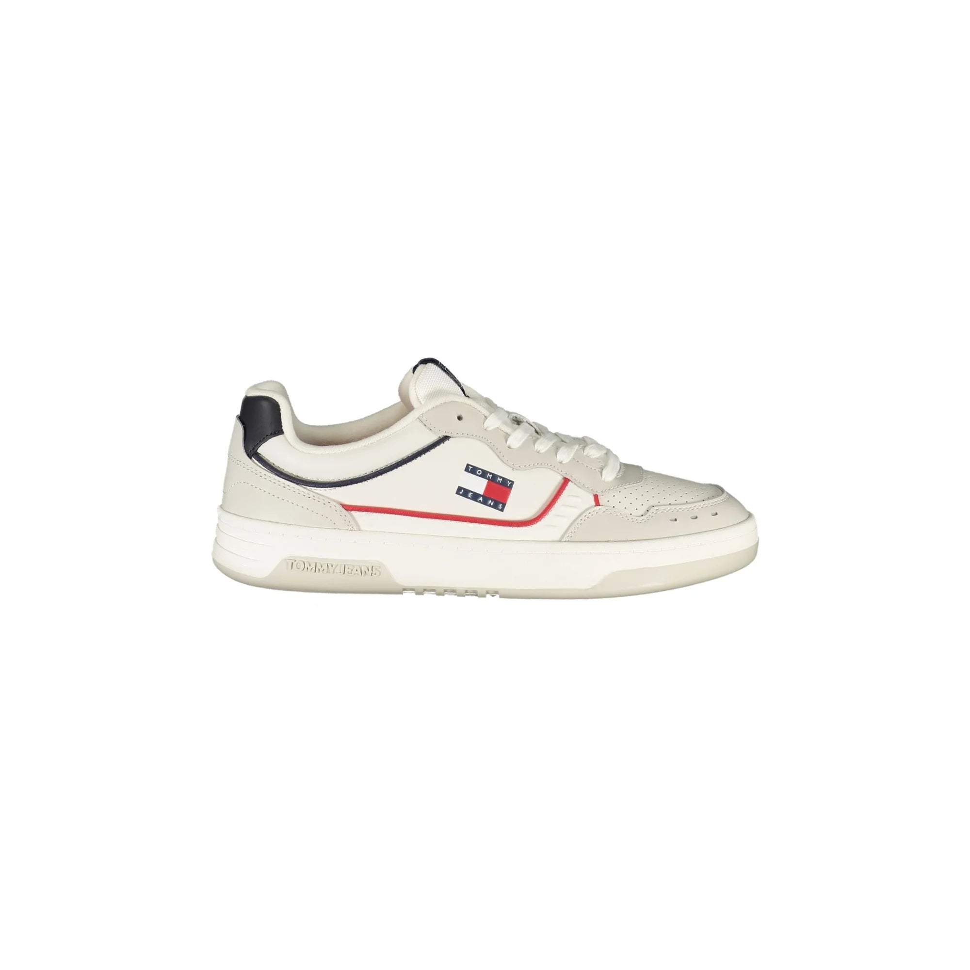 TOMMY HILFIGER Sneakers Uomo Bianche con Lacci e Dettagli Rosso/Blu Bianco - foto prodotto