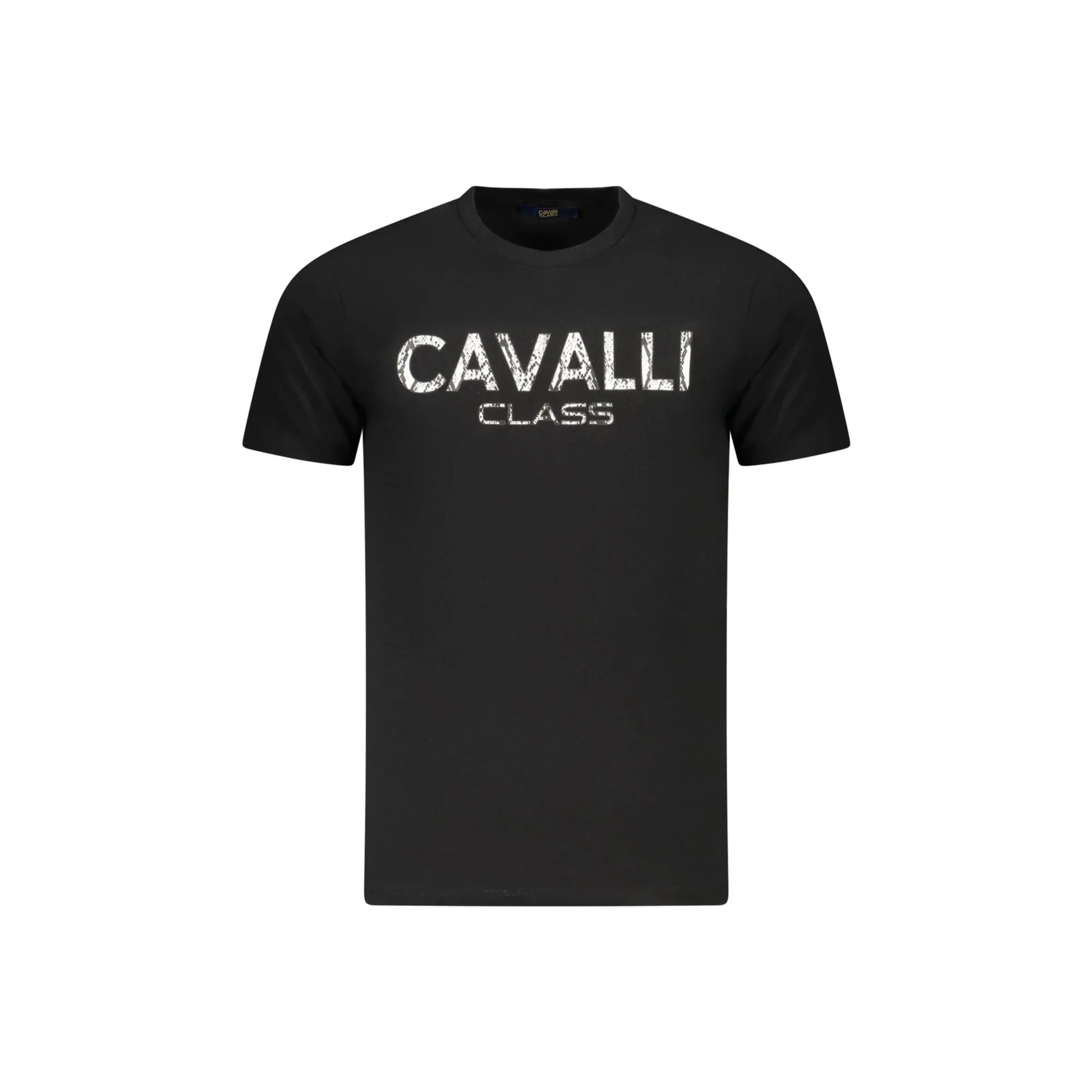 Cavalli Class T-Shirt Maniche Corte Uomo Nera Stampa Nero - foto prodotto