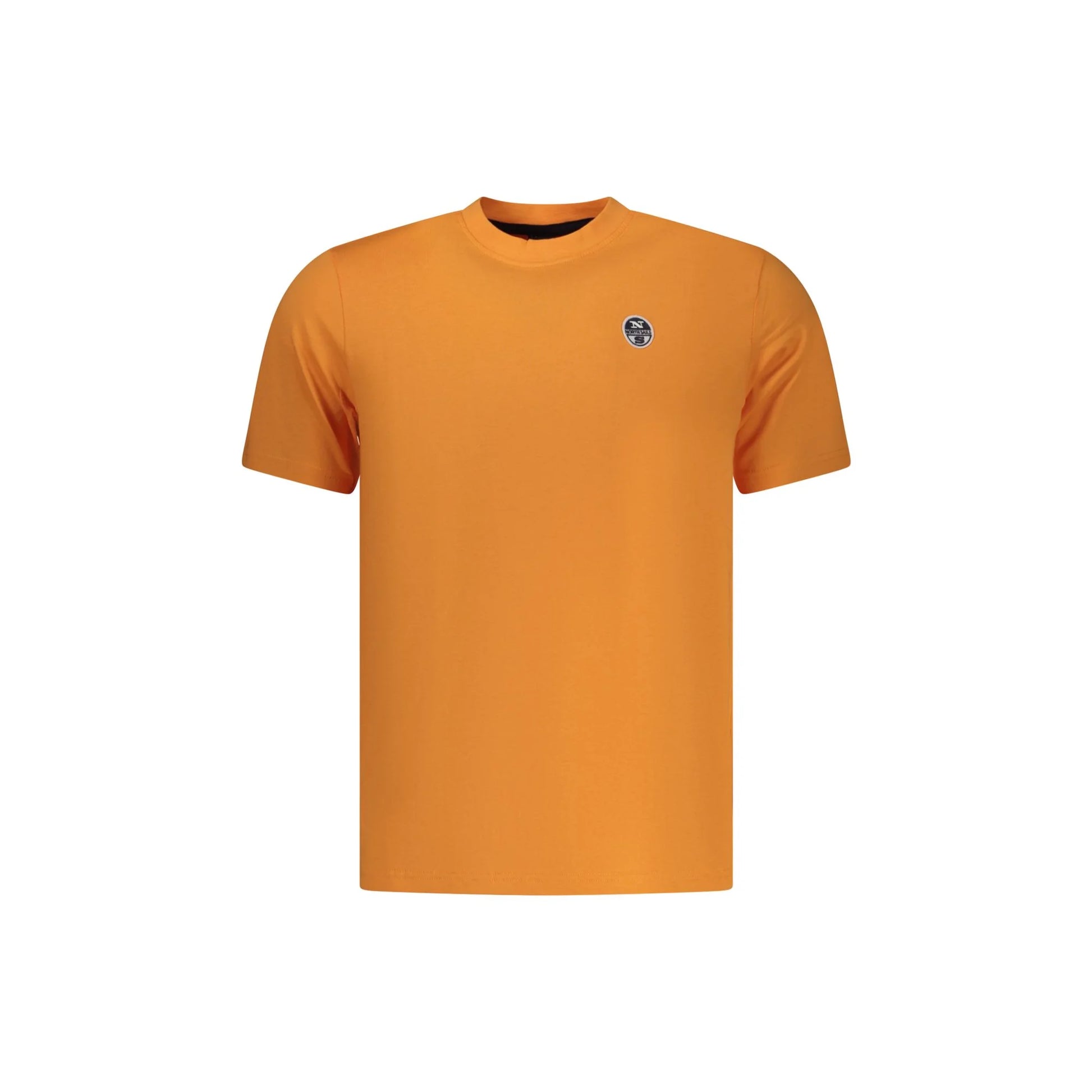 North Sails T-Shirt Uomo Arancione Girocollo Cotone Applicazione Logo - foto prodotto
