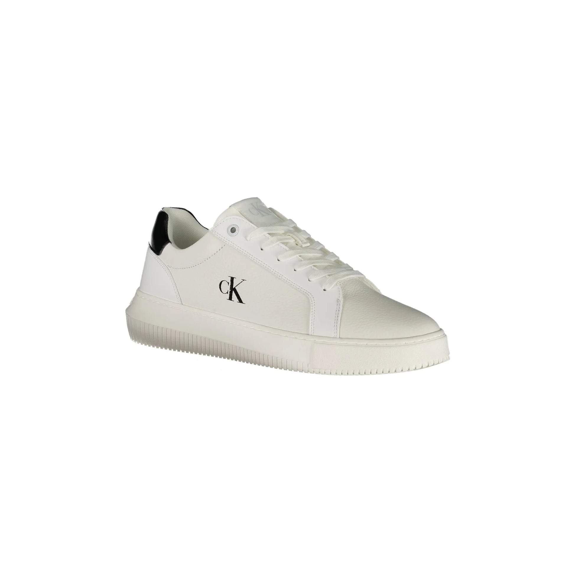 CALVIN KLEIN Scarpe Sneakers Uomo Bianche con Dettagli Neri e Plantare Removibile nero - vista 2