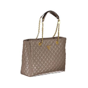 Guess Jeans Borsa Donna a Spalla Beige con Dettagli a Contrasto Borse - vista 2
